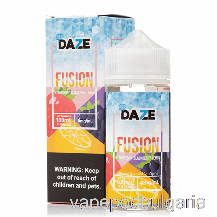 Vape Течности ледена ягода къпина лимон - 7 Daze Fusion - 100ml 6mg